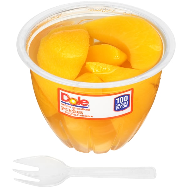 Dole Peaches Sliced In Juice 7 Oz. Container, PK12